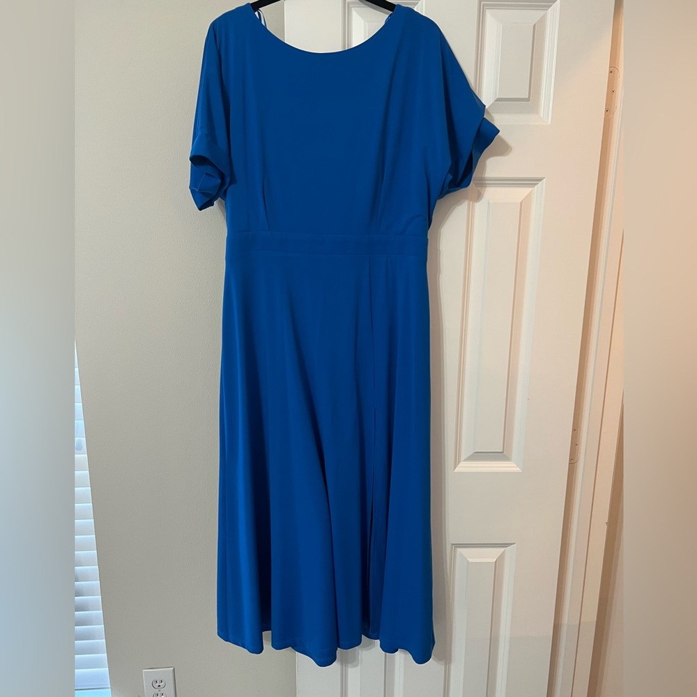 ALEXIA ADMOR Lana Draped Bodice MIDI Dress: Size XL